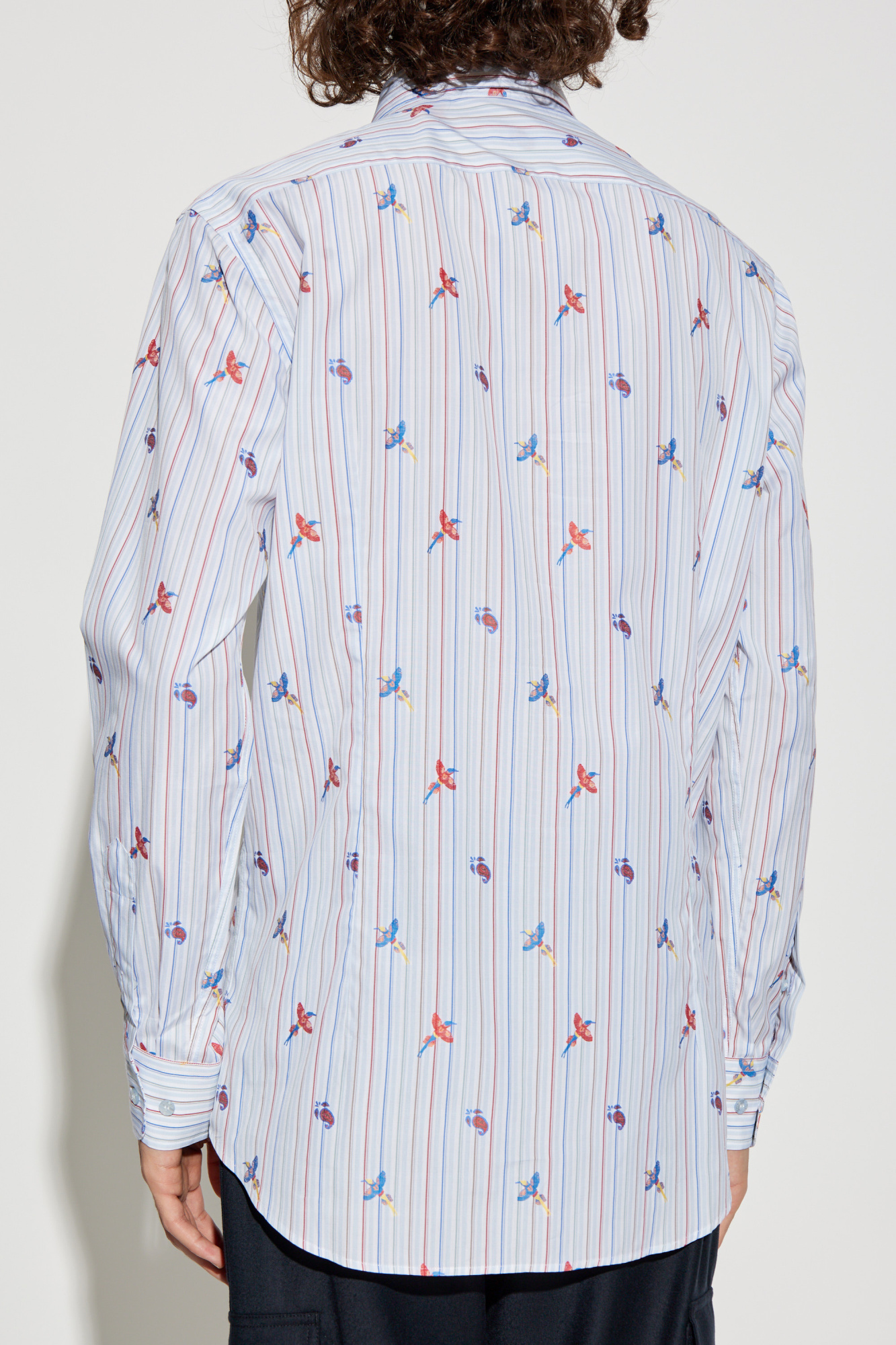 Tシャツ・カットソー ETRO SS25 (WRIA0019 AK774X0885) Etro men's crew-neck cotton T-shirt with floral pattern
